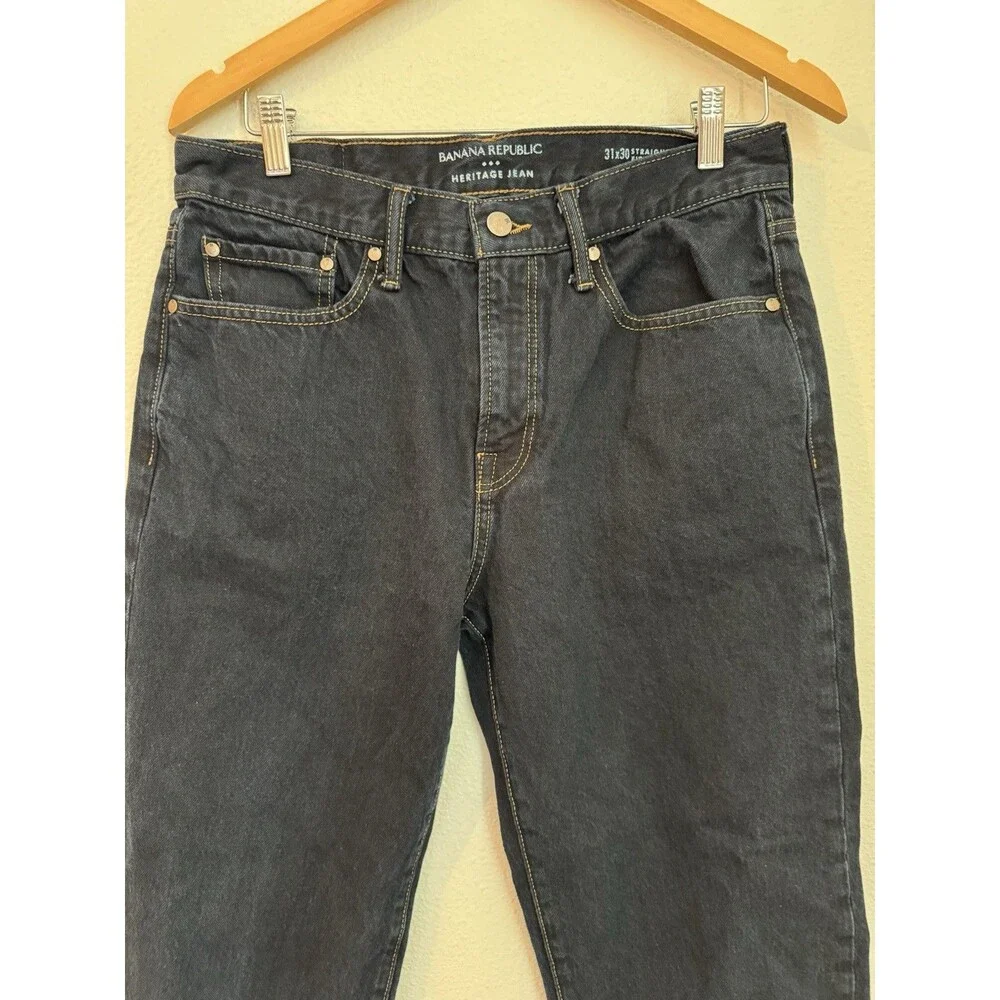Banana Republic Jeans Heritage Dark Blue Men's 31x30  Straight Fit excellent